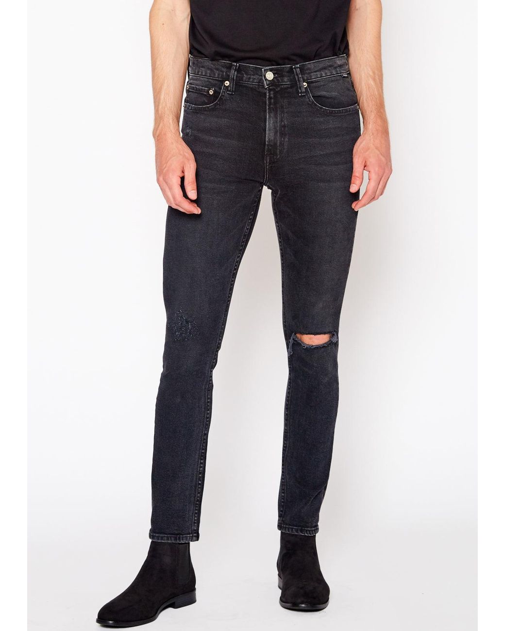 NOEND Blue Harrison Stretch Skinny Jeans for men
