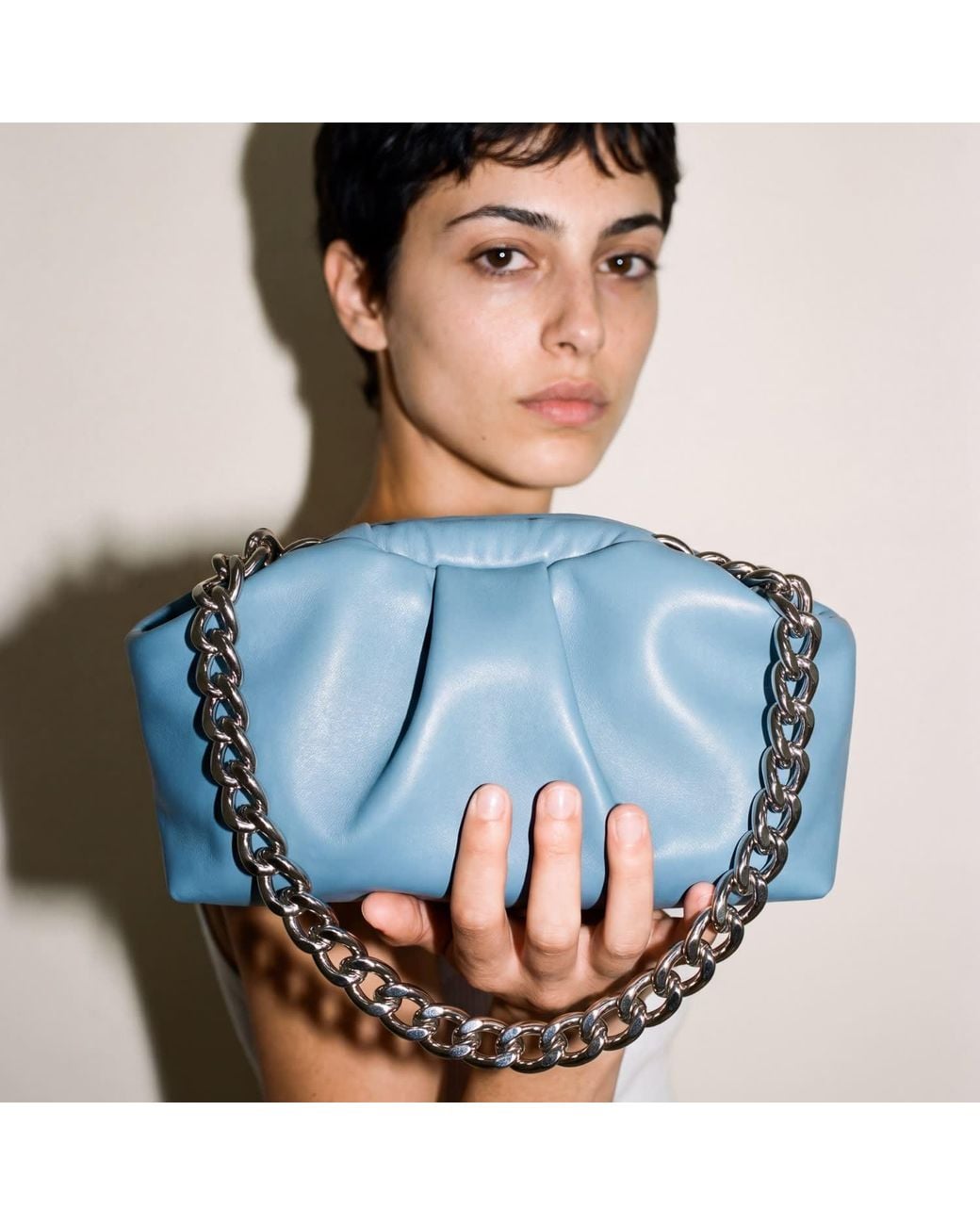 Ruj Heritage Blue Mini Puffy Bag Azzurro Polvere