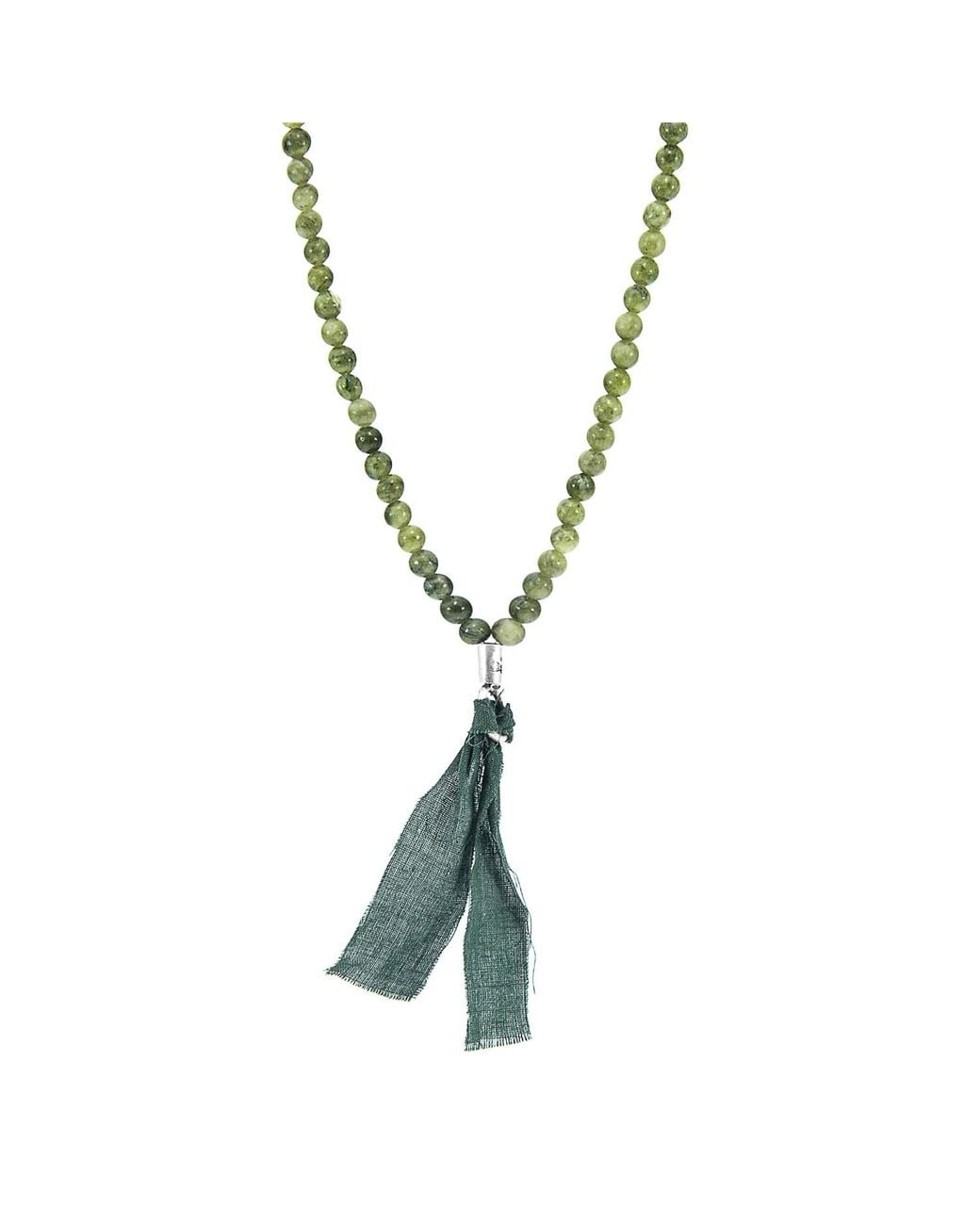 Anchor and Crew Metallic Jade Luke, Stone & Cotton Voile Skinny Necklace X Wrap Bracelet for men