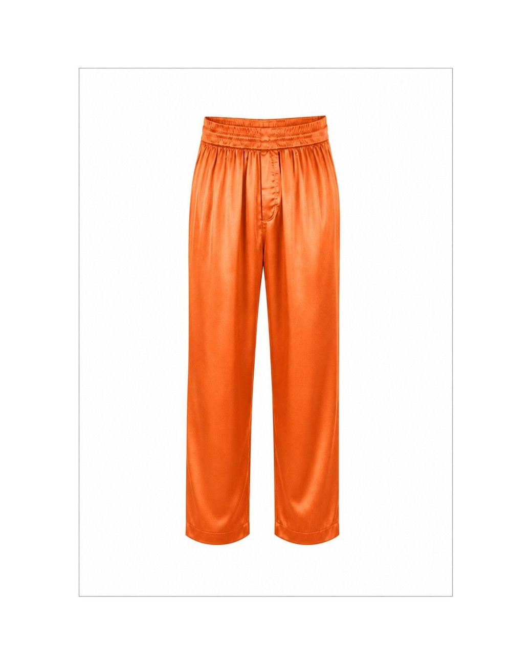 Hustle Orange Fenyx Rising Satin-Pants for men