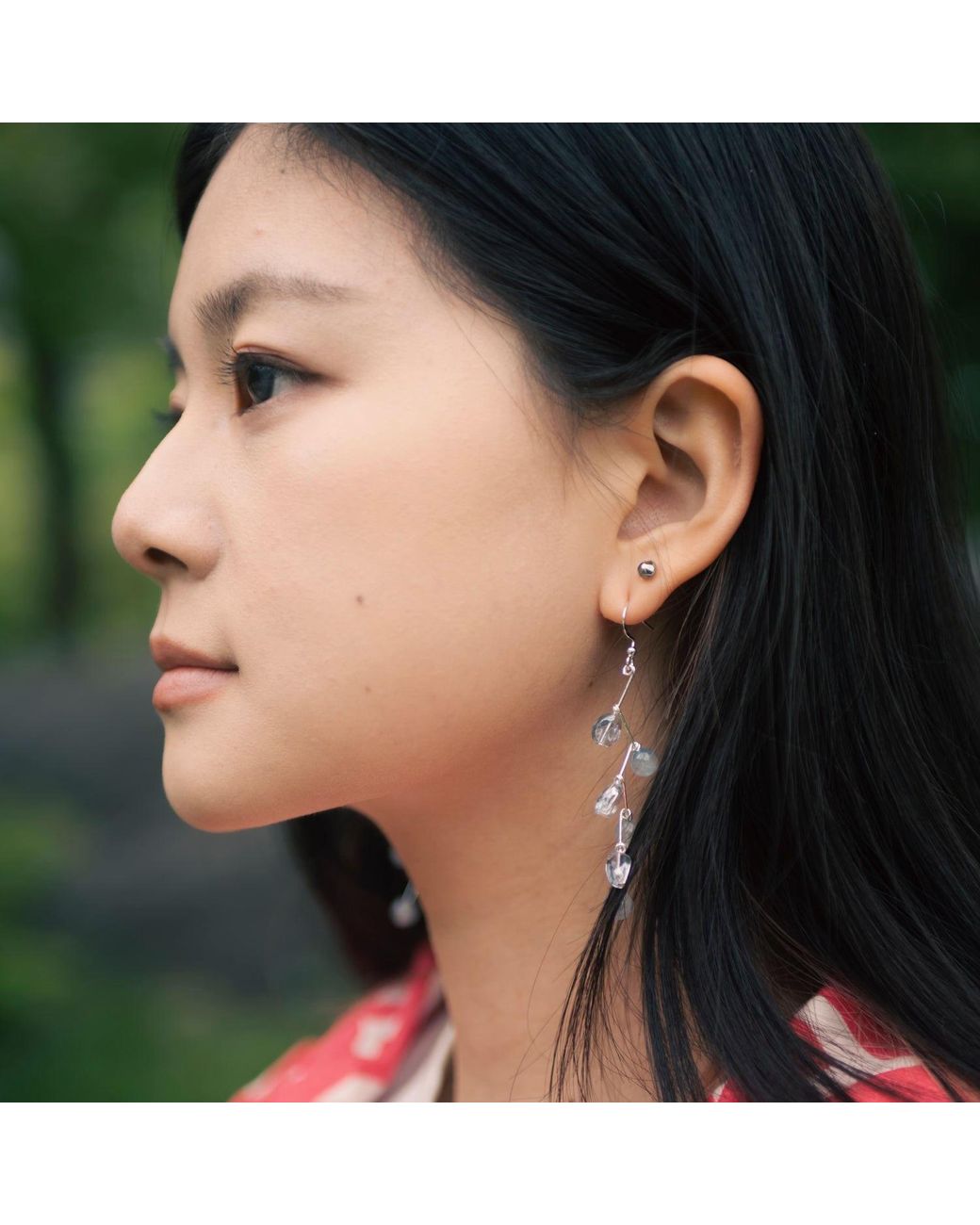 Heartfelt Layers White Tree Branch Chandelier Earrings