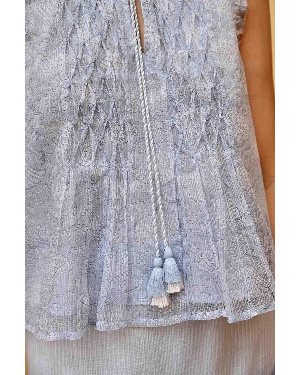Liminal Blue Lola Blouse