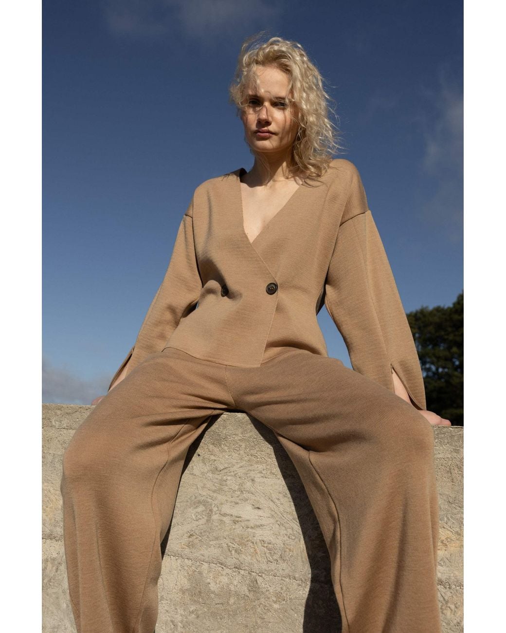 SALANIDA Natural Galante Knitted 100% Merino Blazer
