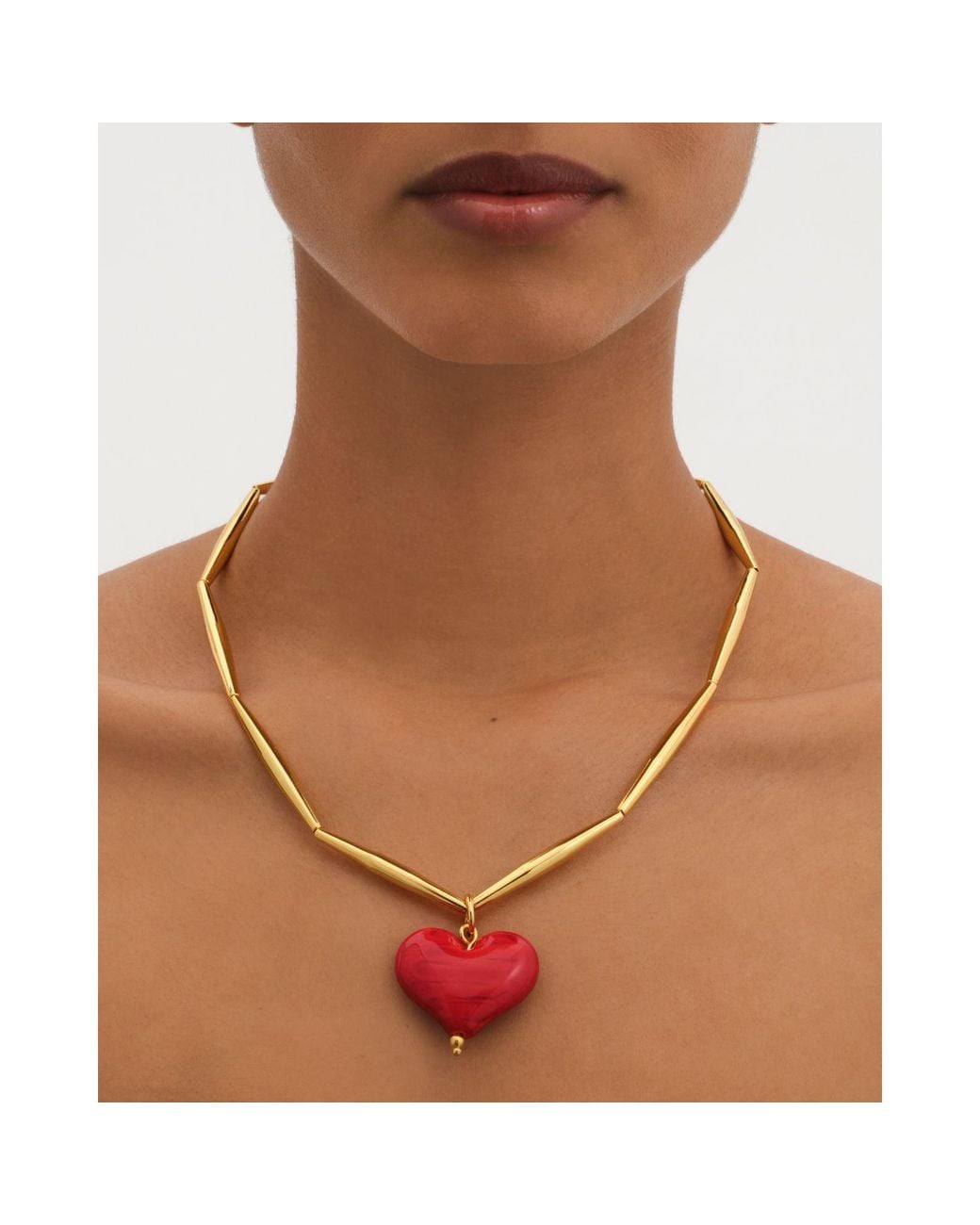 Tohum Design Red Cuore Necklace – Burgundy