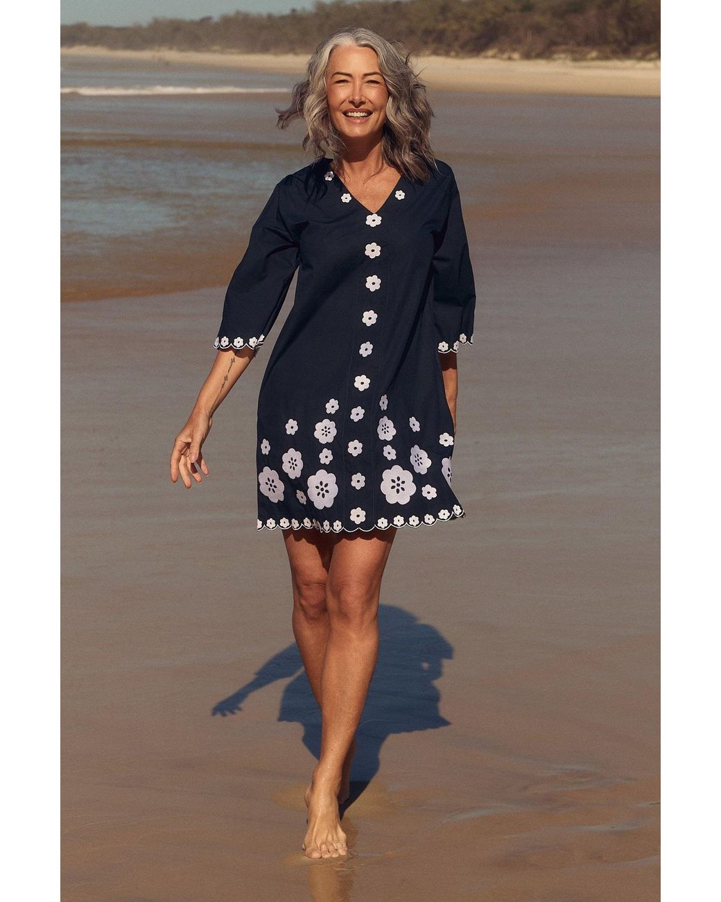 Adrift Clothing Blue Sacha Shift Dress