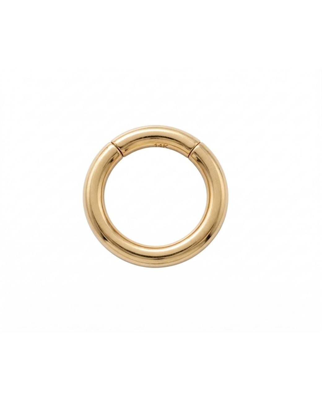 Zahav Jewelry Metallic 14K Solid Captive Segment Clicker Hoop