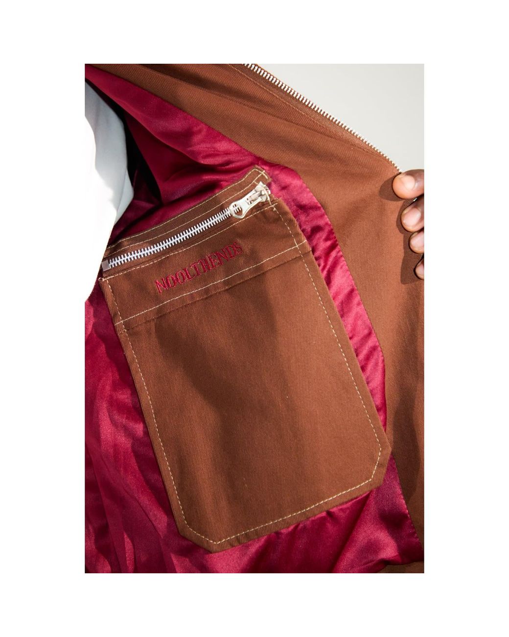 Nooltrends Brown Mocha Palmeraie Embroidered Jacket