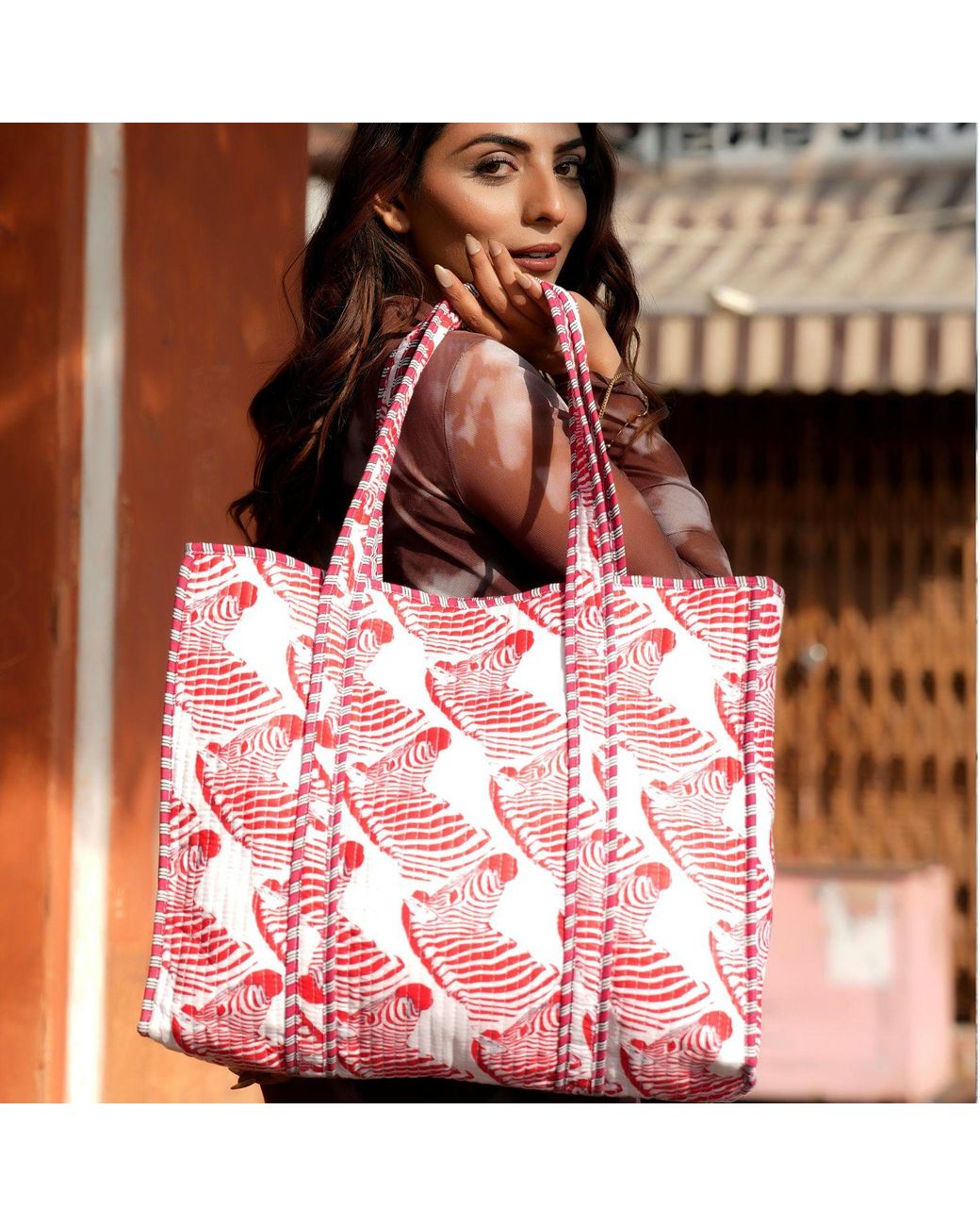 Conscious Yoga Collective Pink The Zebra Tote