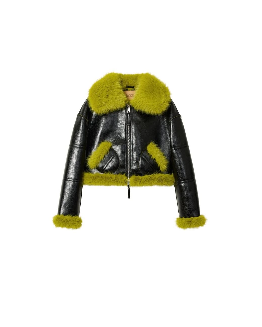 Jakke Black Aviator Cropped Jacket