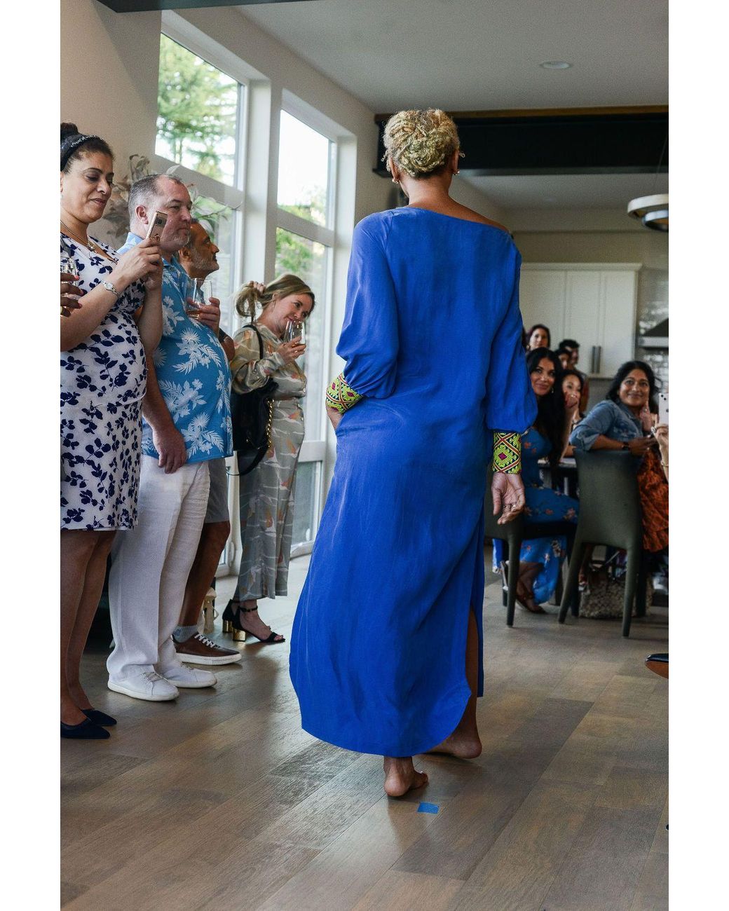 Yomisma Blue She's A Royal Chiapas Embroidered Kaftan — Artisanal Handcrafted Resort Dress