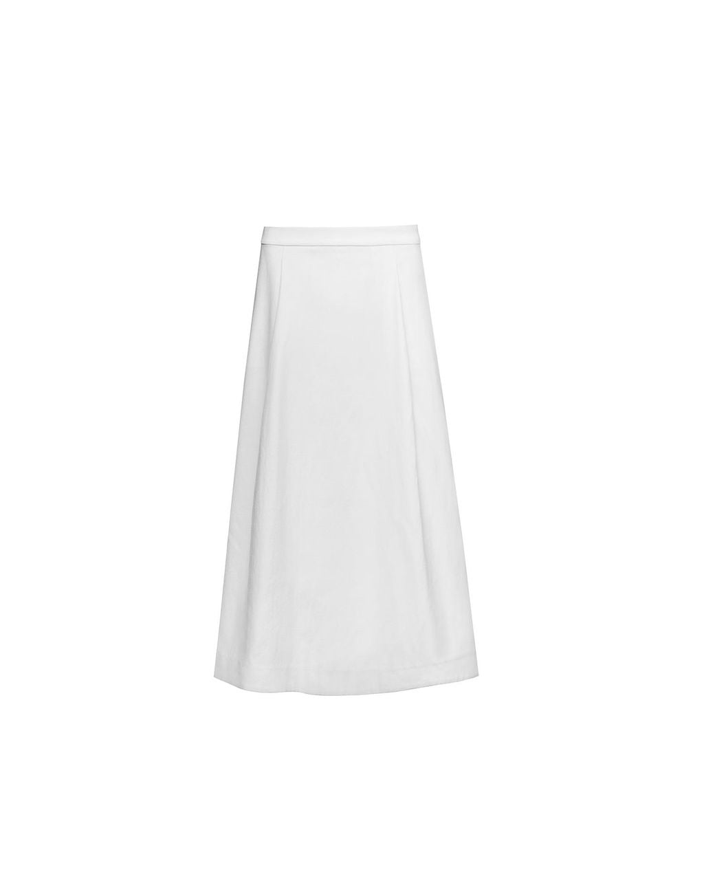 Audrey Vallens White Neutrals Selene Twill Skirt