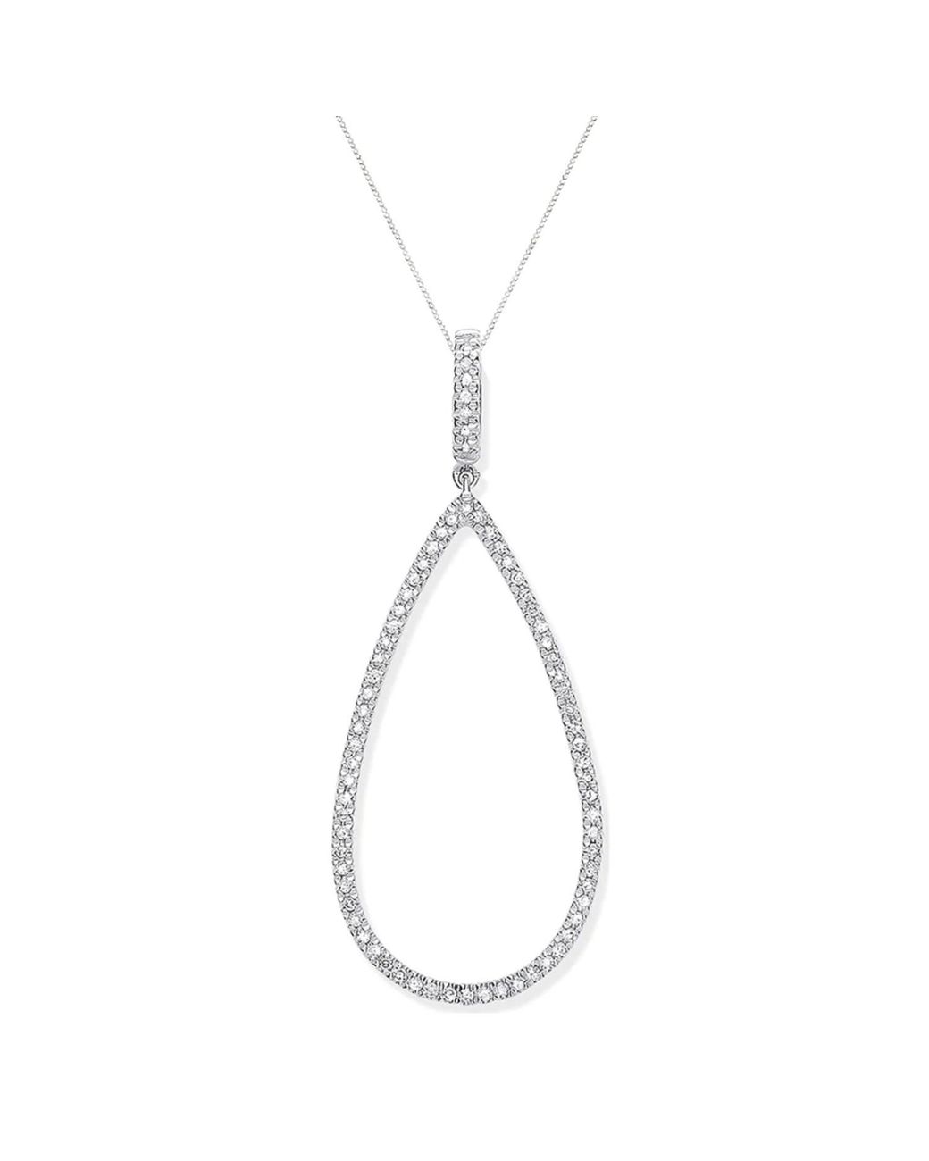 Augustine Jewels Metallic Diamond Drop Pendant