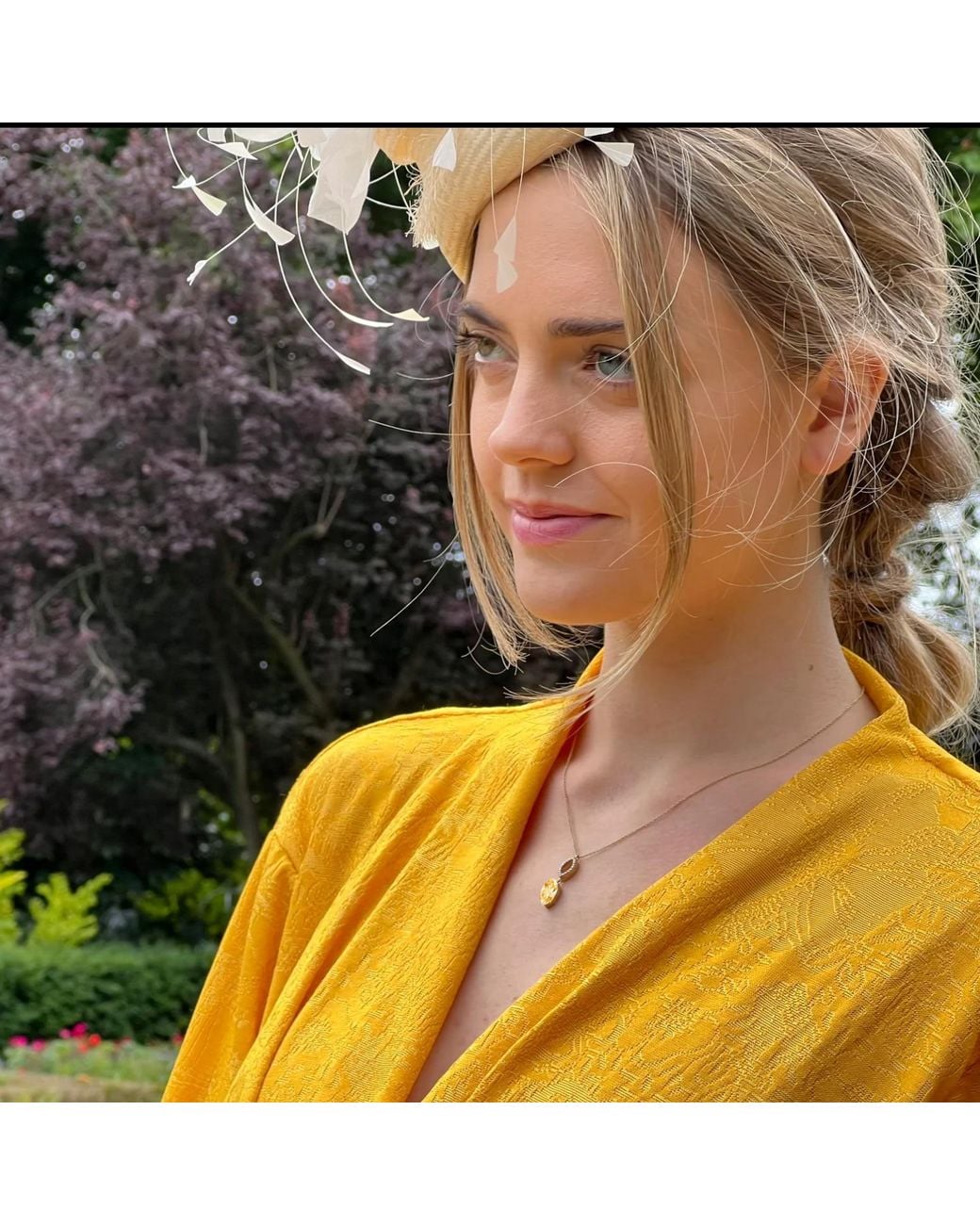 Augustine Jewels Metallic Citrine & Diamond Necklace