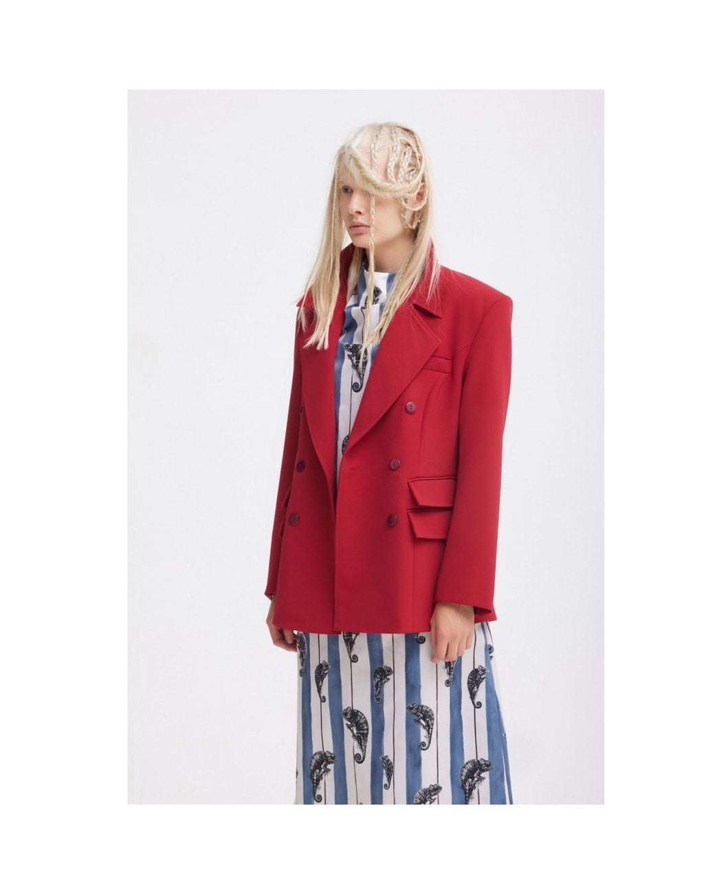 Julia Allert Classic Tailored Double-Breasted Blazer