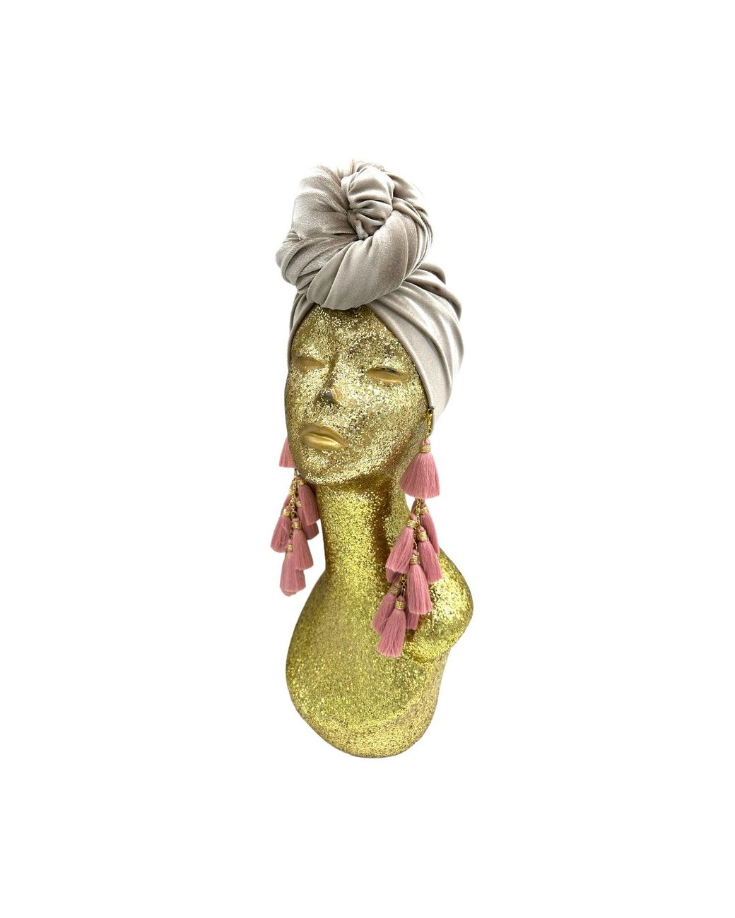 Julia Clancey Pink Neutrals Mink & Chacha Turban