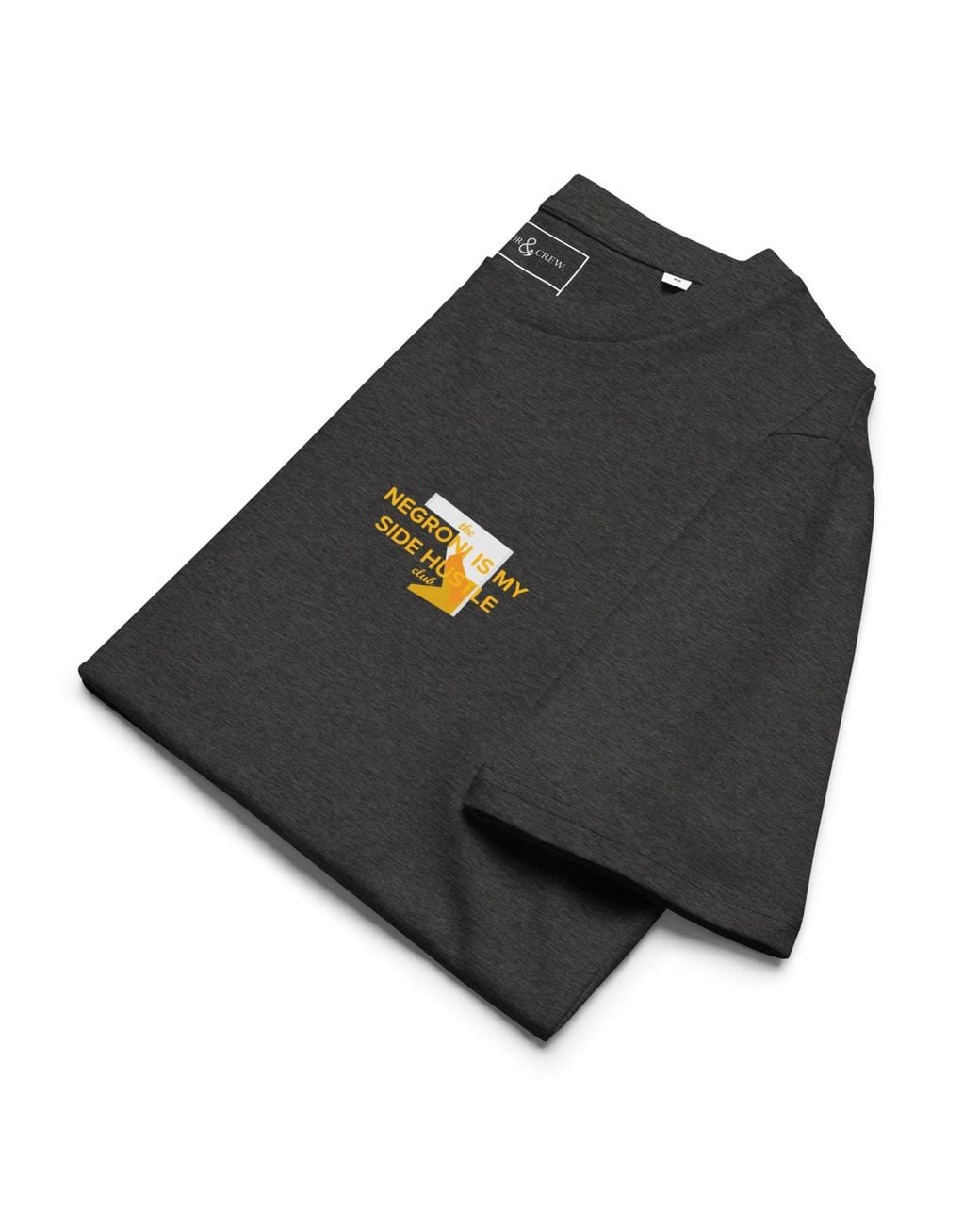 Anchor and Crew Black Heather Negroni Is My Side Hustle Club Organic Cotton T-Shirt
