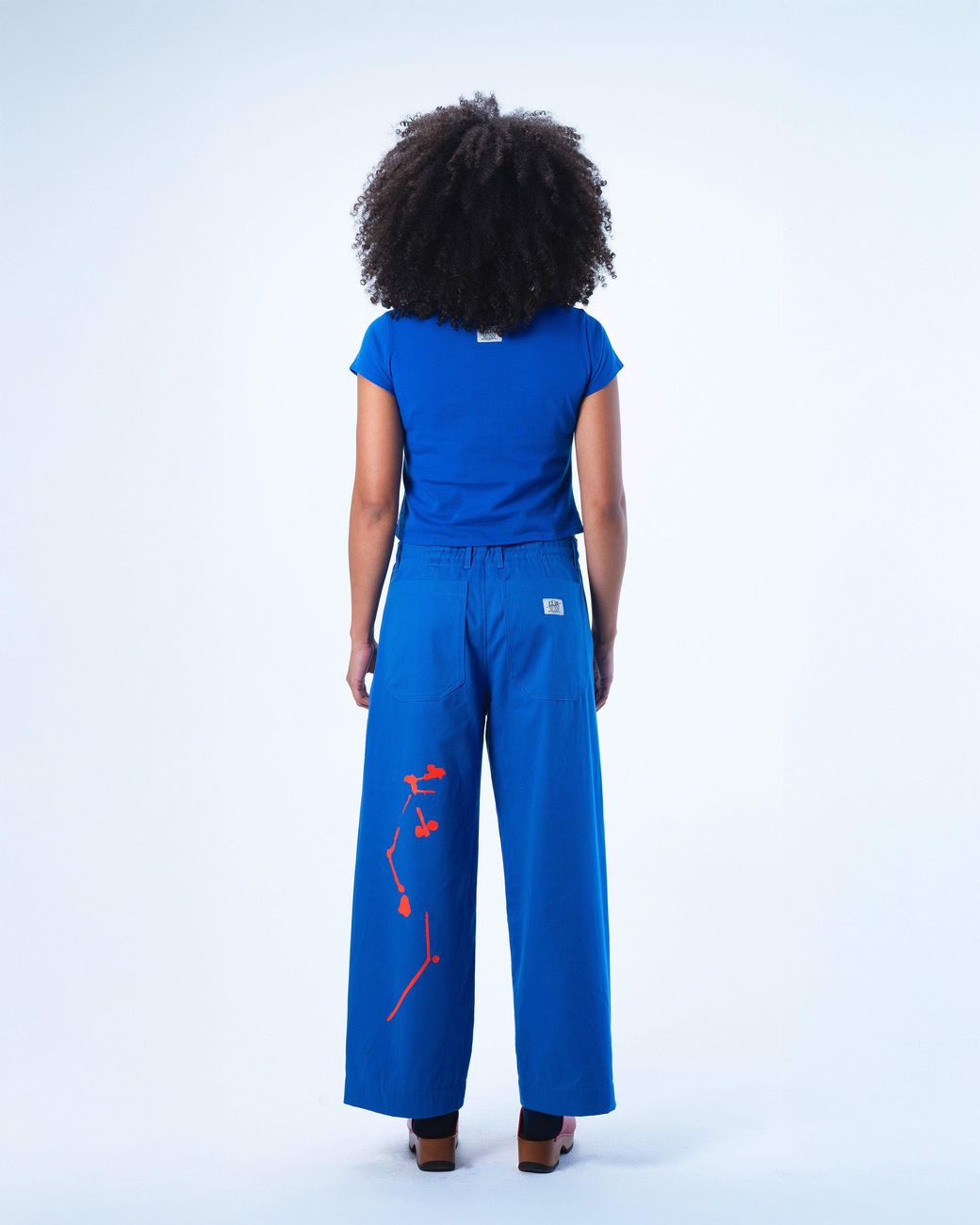 Lilia Munn Blue Organic Cotton Trouser –