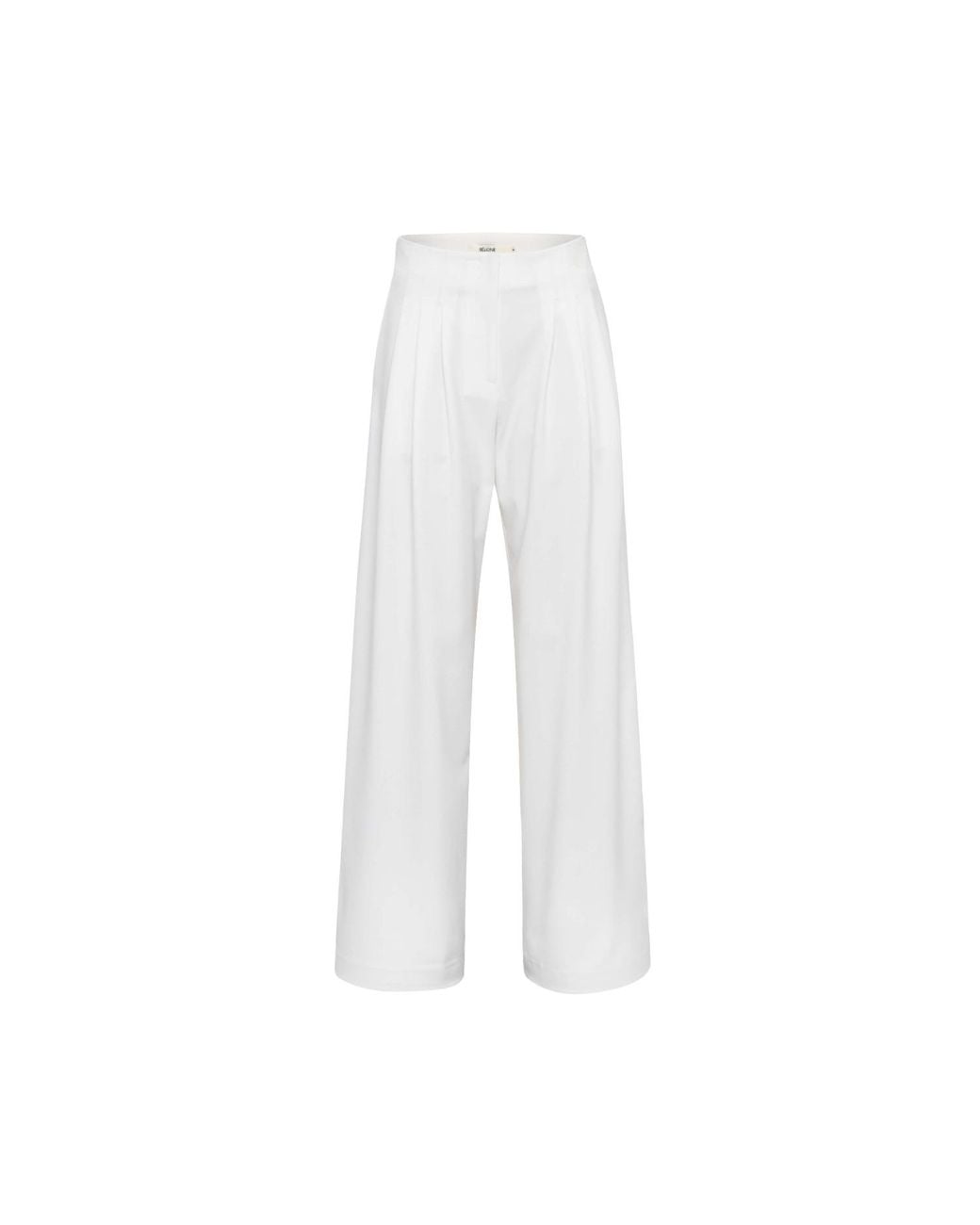 Sélone White Nore Pleated Tailored Trousers