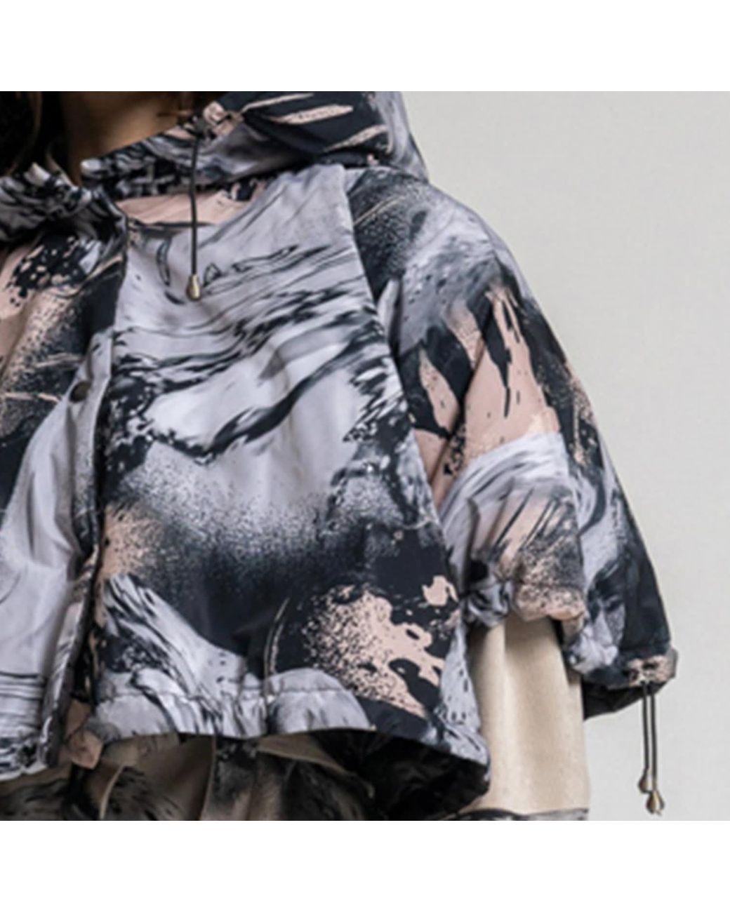 ARTISTA Blue Angel Hooded Cropped Jacket