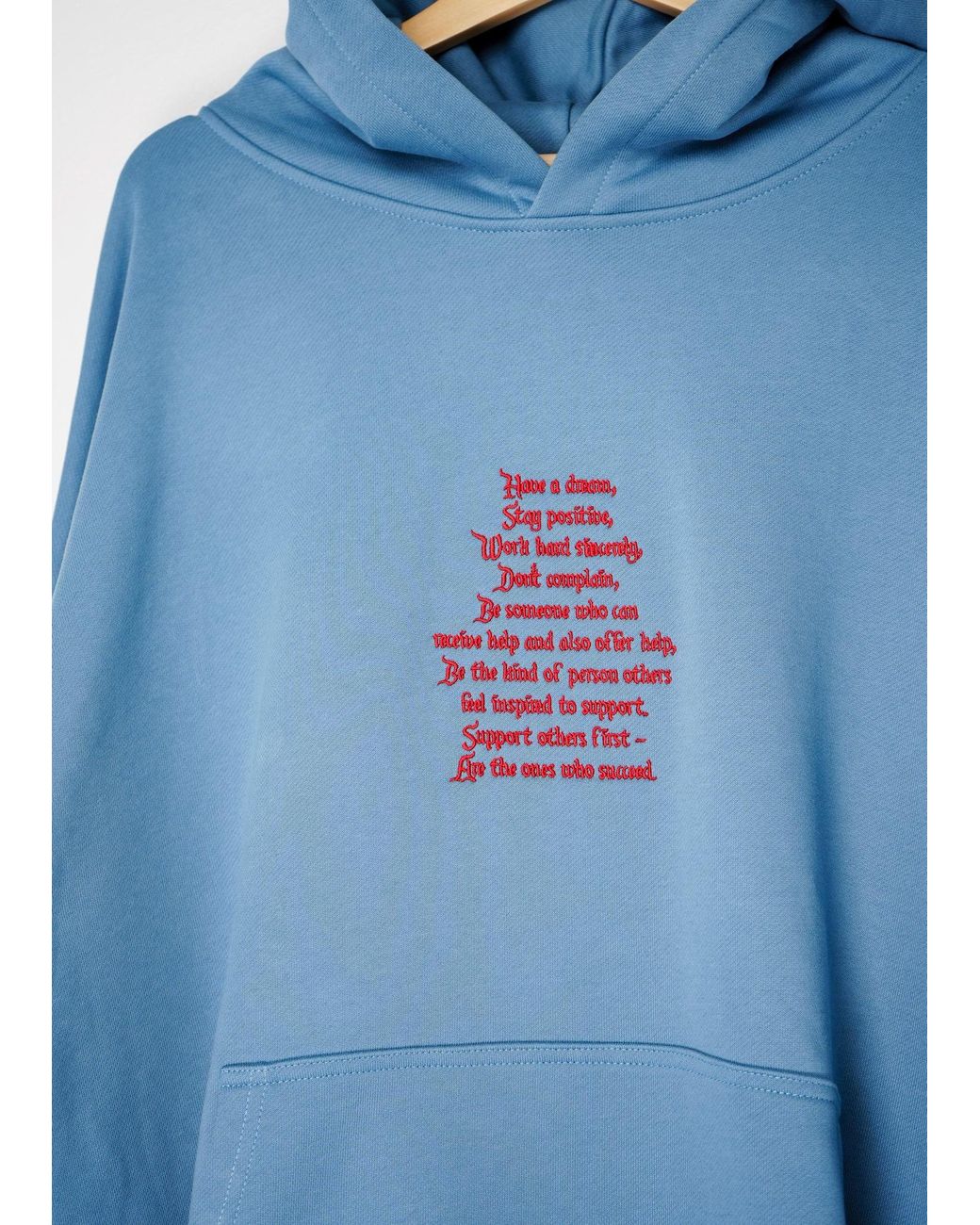 Éclectique Blue Lightweight Terry Hoodie for men