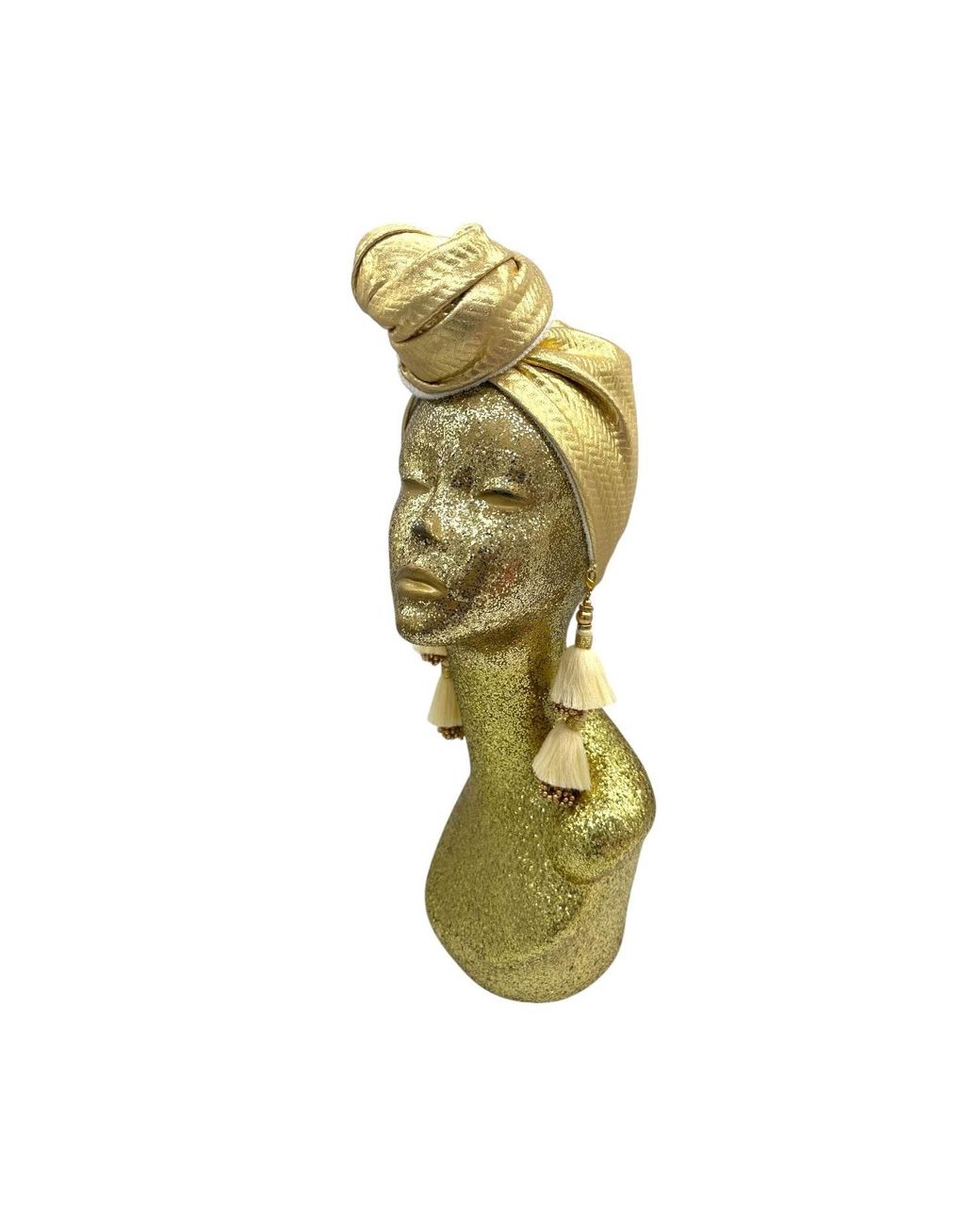 Julia Clancey Metallic Zia Golden & Ivory Terry Didi Dorado Turban