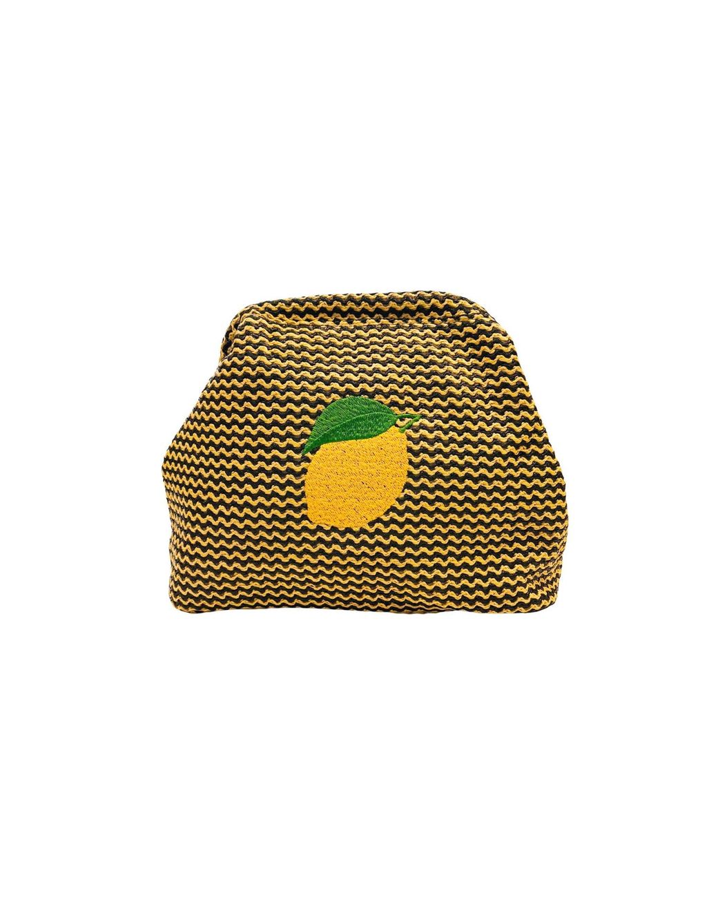 Lilly Loves Green Lemon Beach Clutch Bag