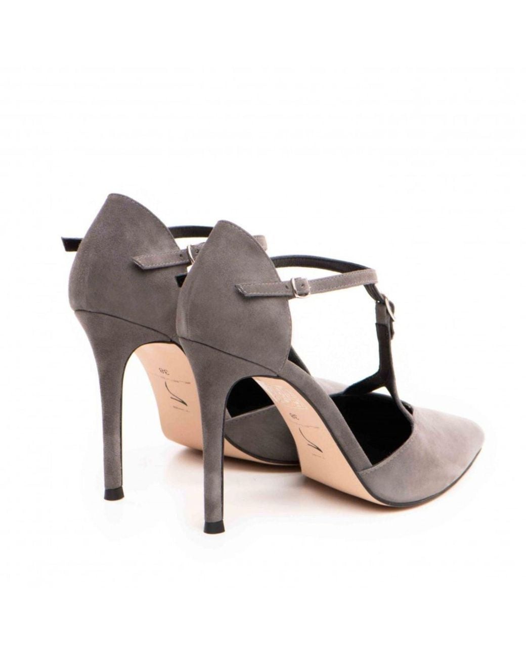 The 5Th Element Gray Freya T-Strap Pumps