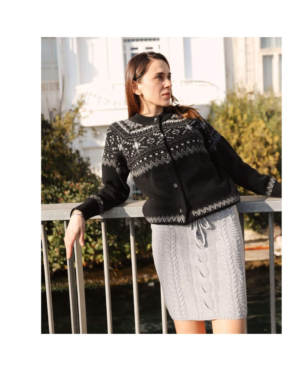 Peraluna Black Aisling O-Neck Cardigan