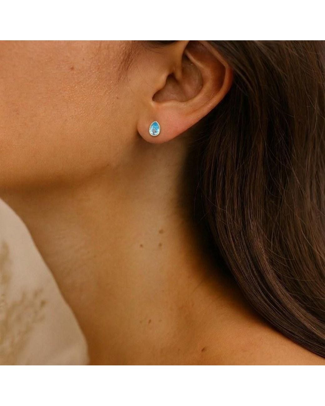 With Love Darling Blue Water Drop Earring