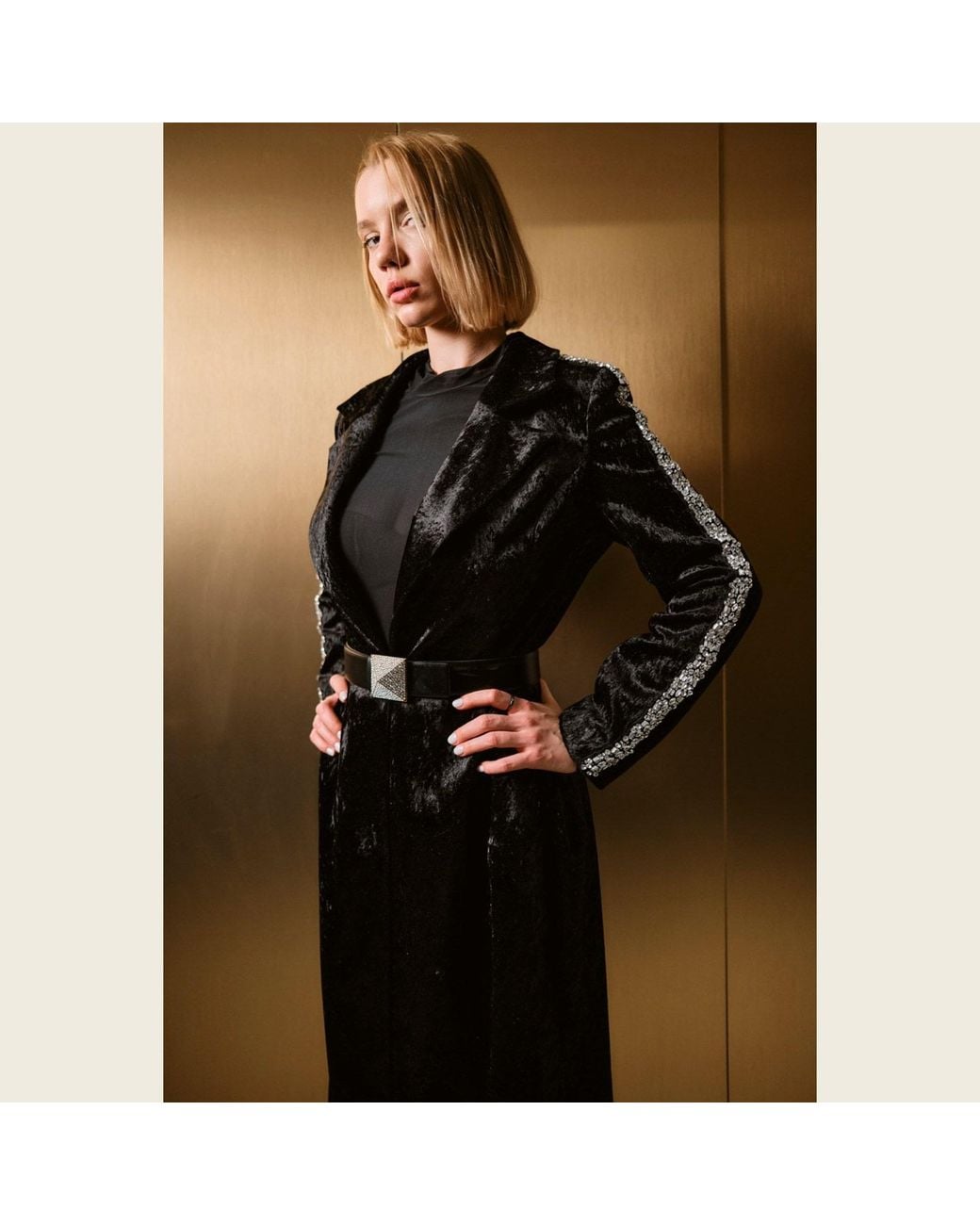 Roqaia Fashion House Black Midnight Sovereign Jacket