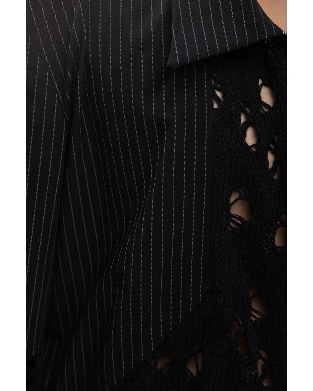 Maison Bogomil Black Split Code Trousers for men