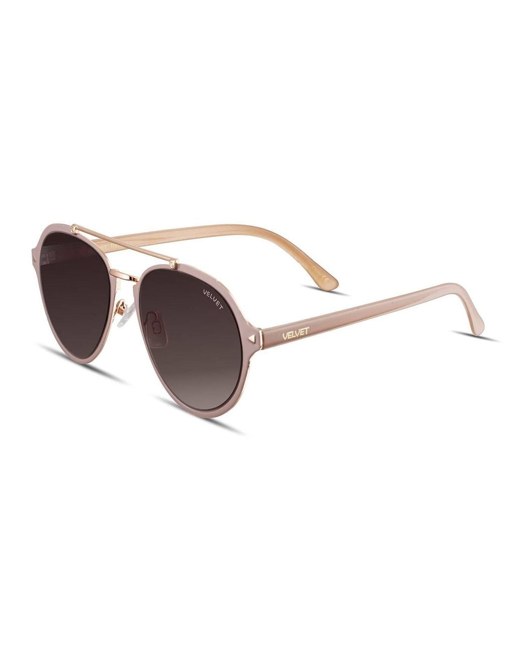 Velvet Eyewear Brown Aviator Sunglass Style