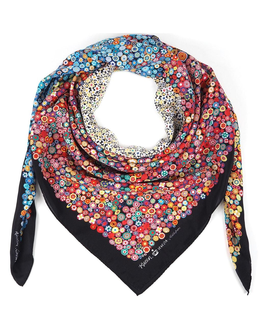 Kueen Green Silk Scarf