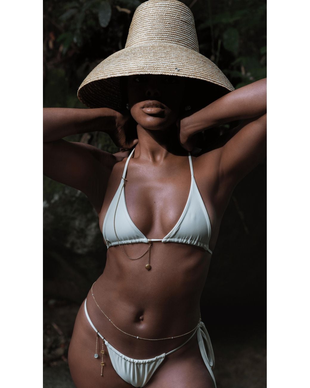 Marquise Swim Black Bikini Bottom Canvas String