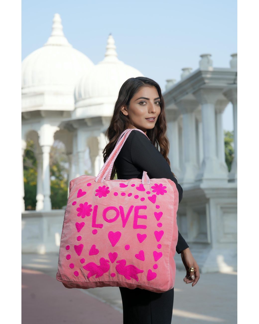 Conscious Yoga Collective Pink Love Suzani Tote