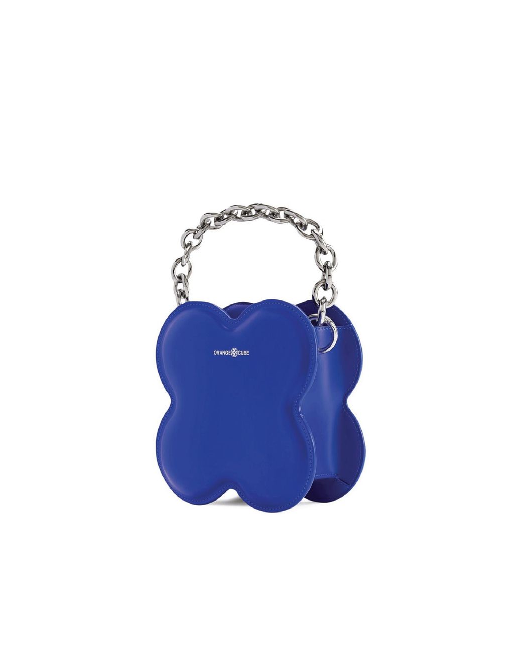 Orange Cube Blue Large Lucky Clover Handbag
