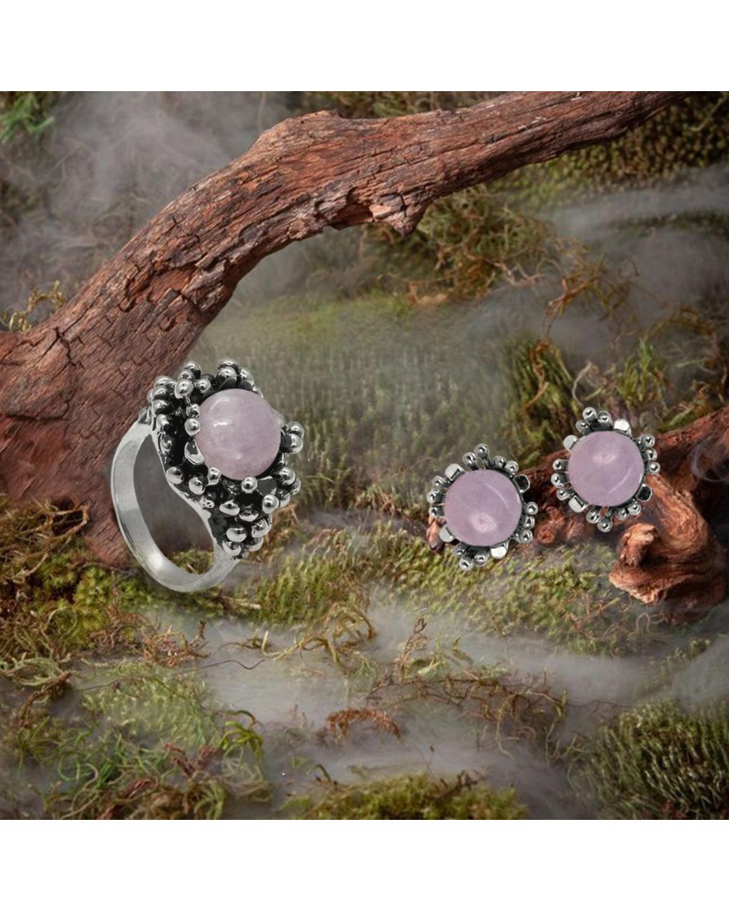 Unaloe Metallic Natural Pearl Statement Ring