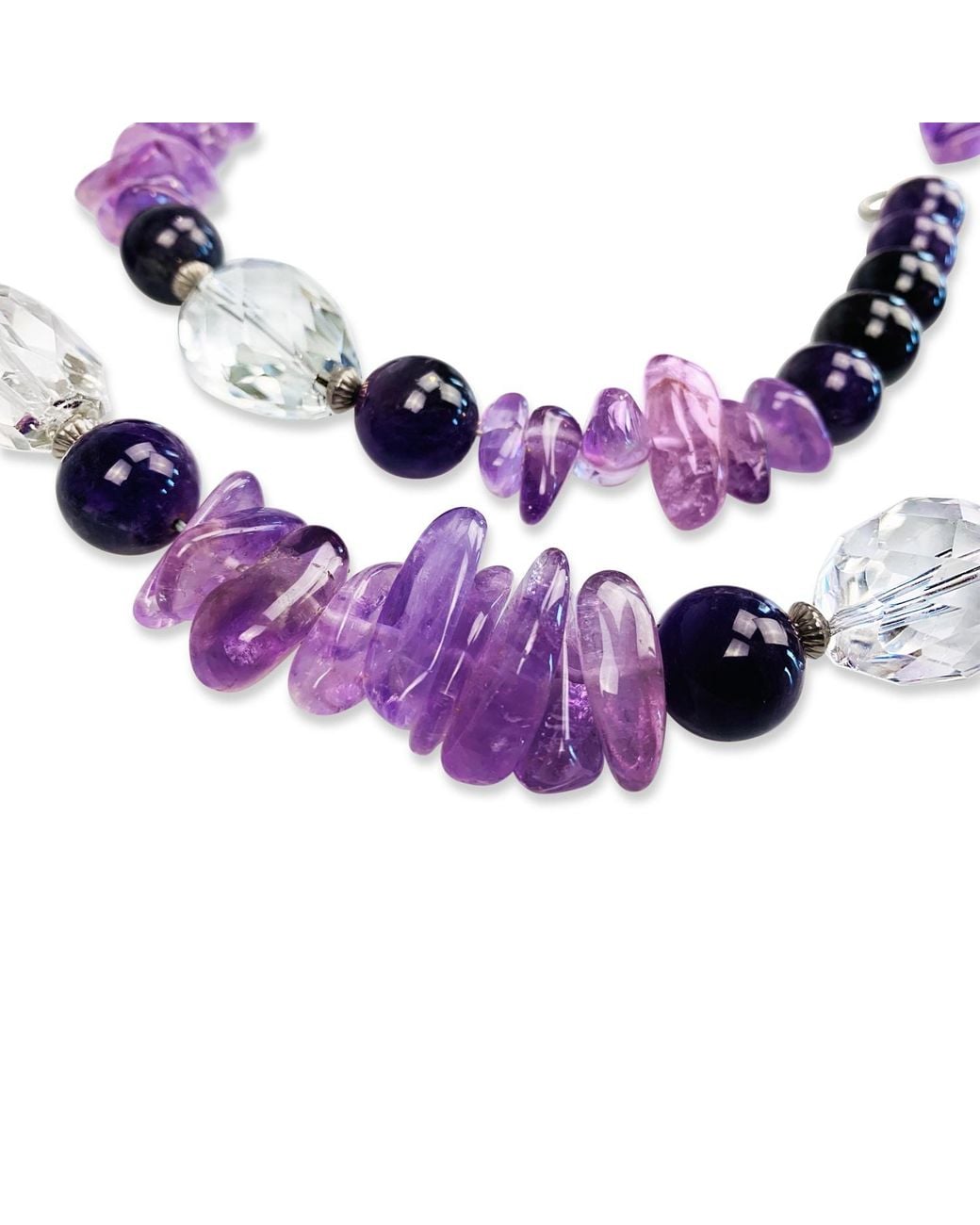Bellus Domina Purple Neutrals Amethyst & Mountain Crystal Necklace