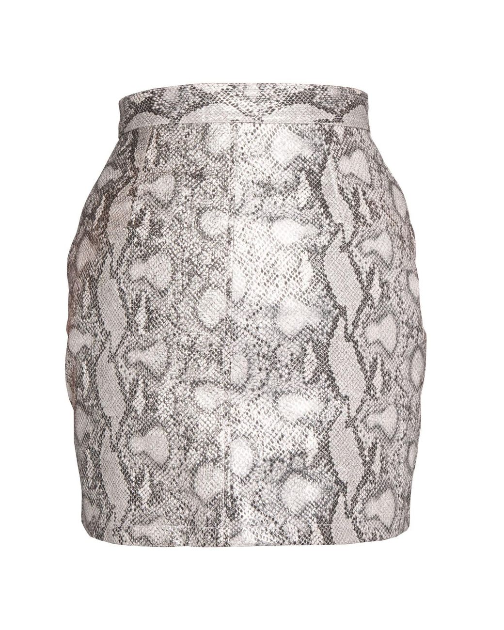 Ettie Gray Faux Snake Skin Mini Skirt