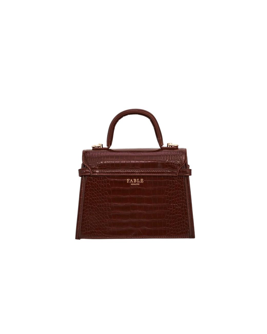 Fable England Red Eliza Small Top Handle Bag