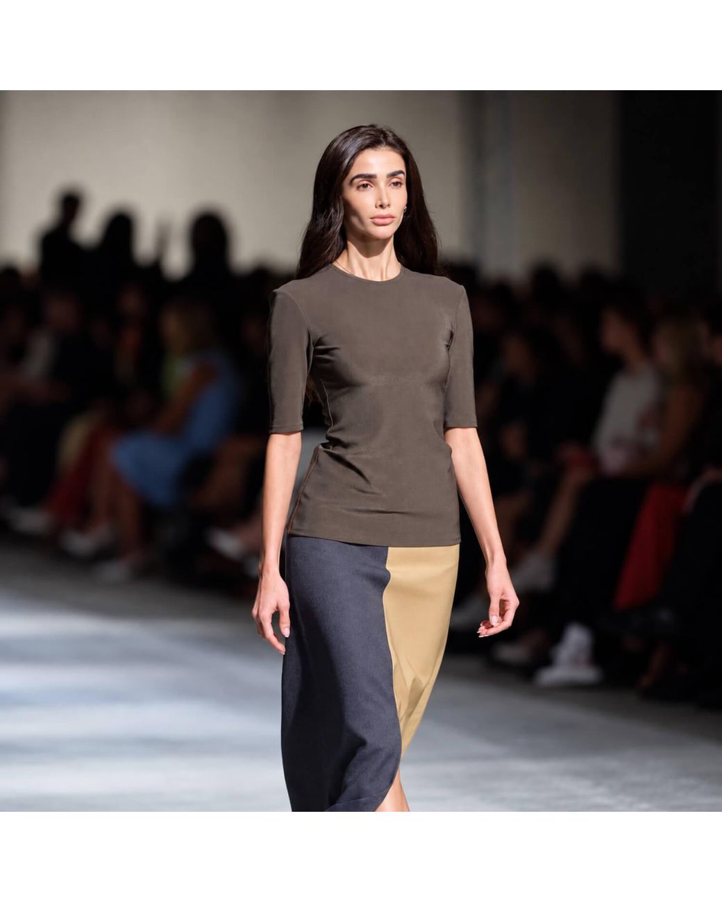 Elamins Brown Three Quarter Sleeve Top