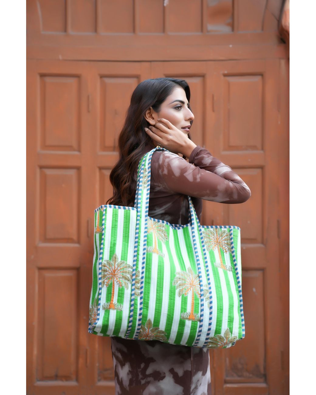 Conscious Yoga Collective Pink The Palm Tree Tote