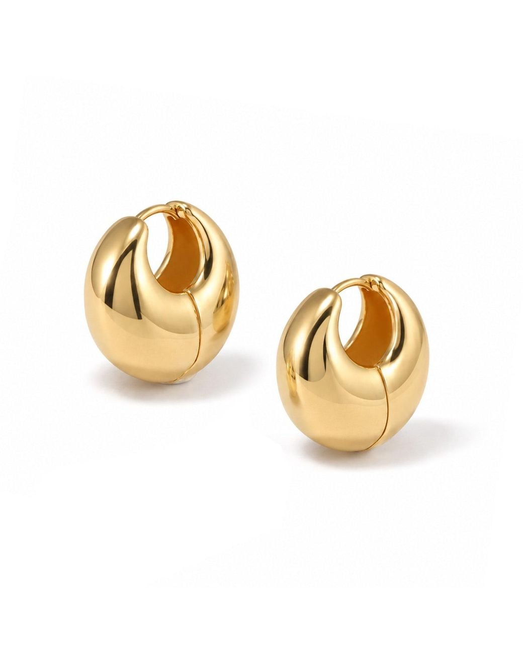 Hye Jane Jewelry Metallic Angelina Puffy Hoop Earrings