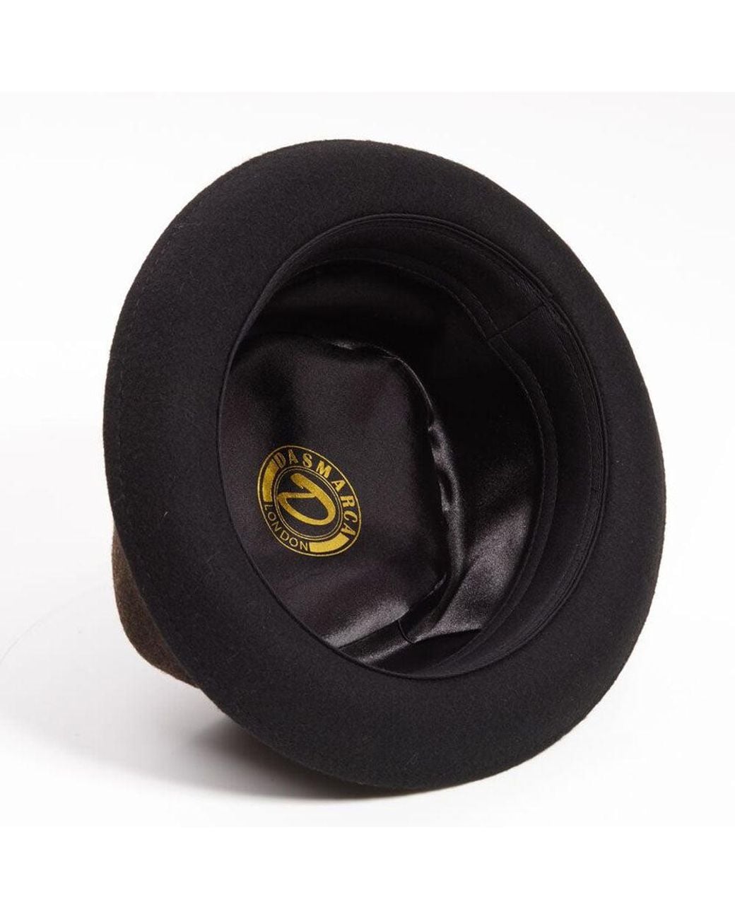 Dasmarca Hats Brown Jackson Chestnut Wool Felt Two Tone Porkpie Hat for men
