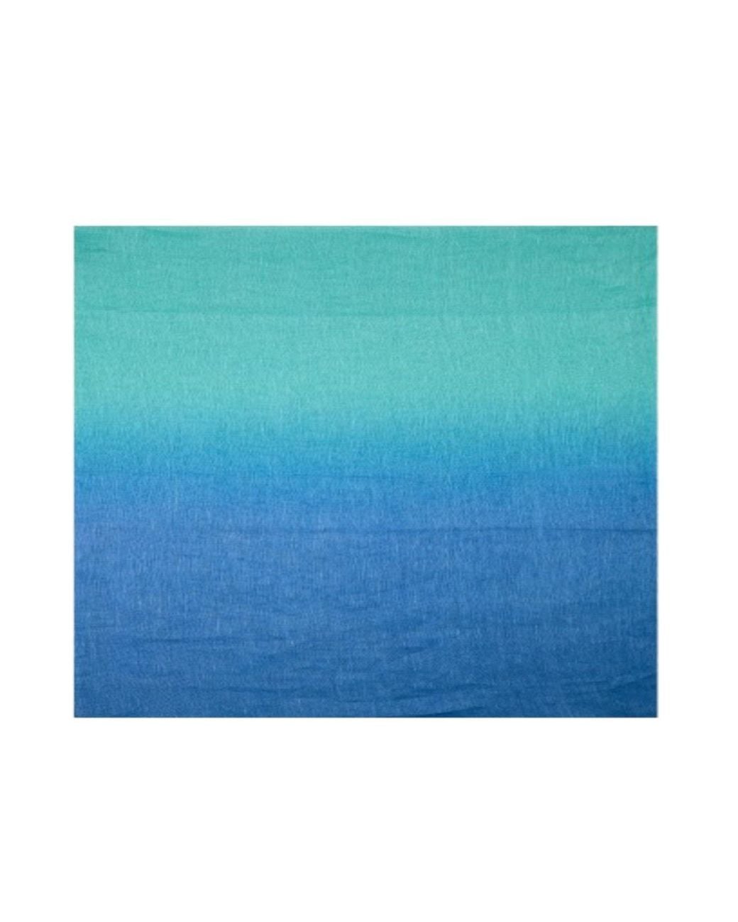Saachi Blue Linen Ombré Aqua Scarf