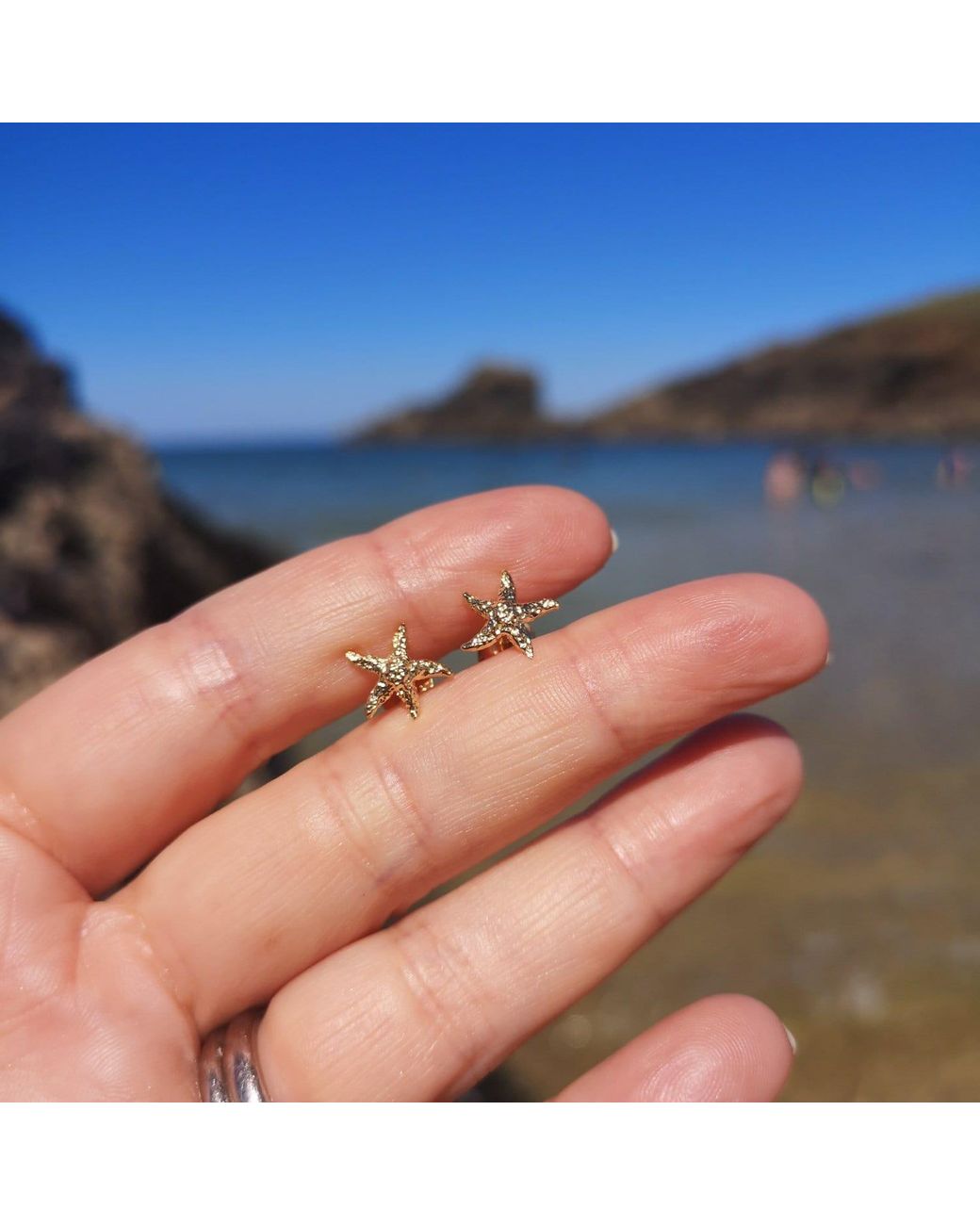 Lily Charmed Metallic Plated Starfish Stud Earrings