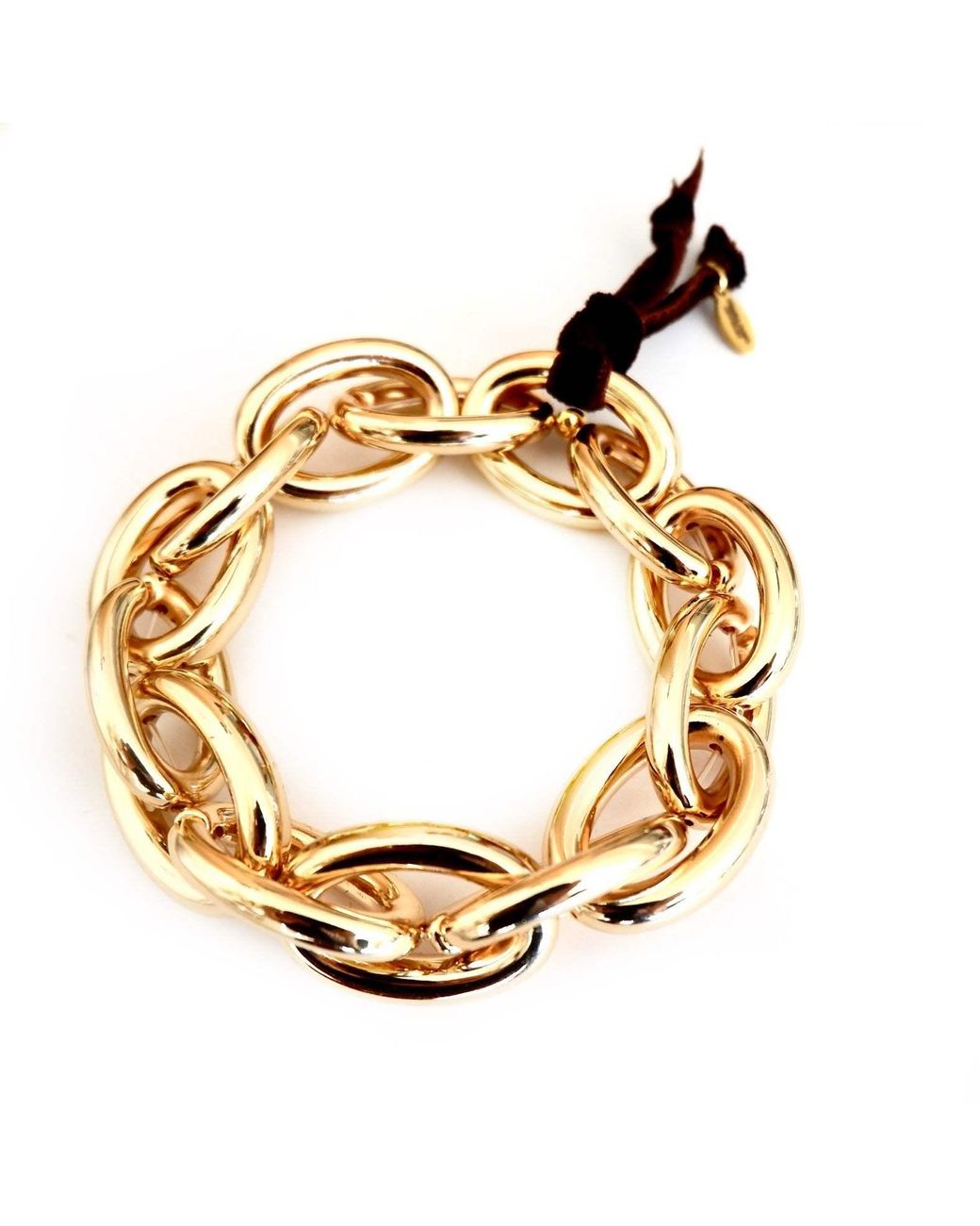 Persia Dona Jewelry Metallic Chunky Oval Link Chain Bracelet