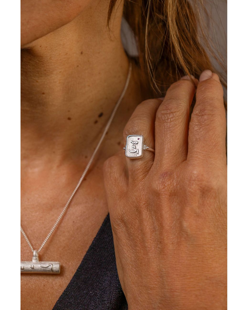 Claire Hill Designs White Know Your Worth Ring