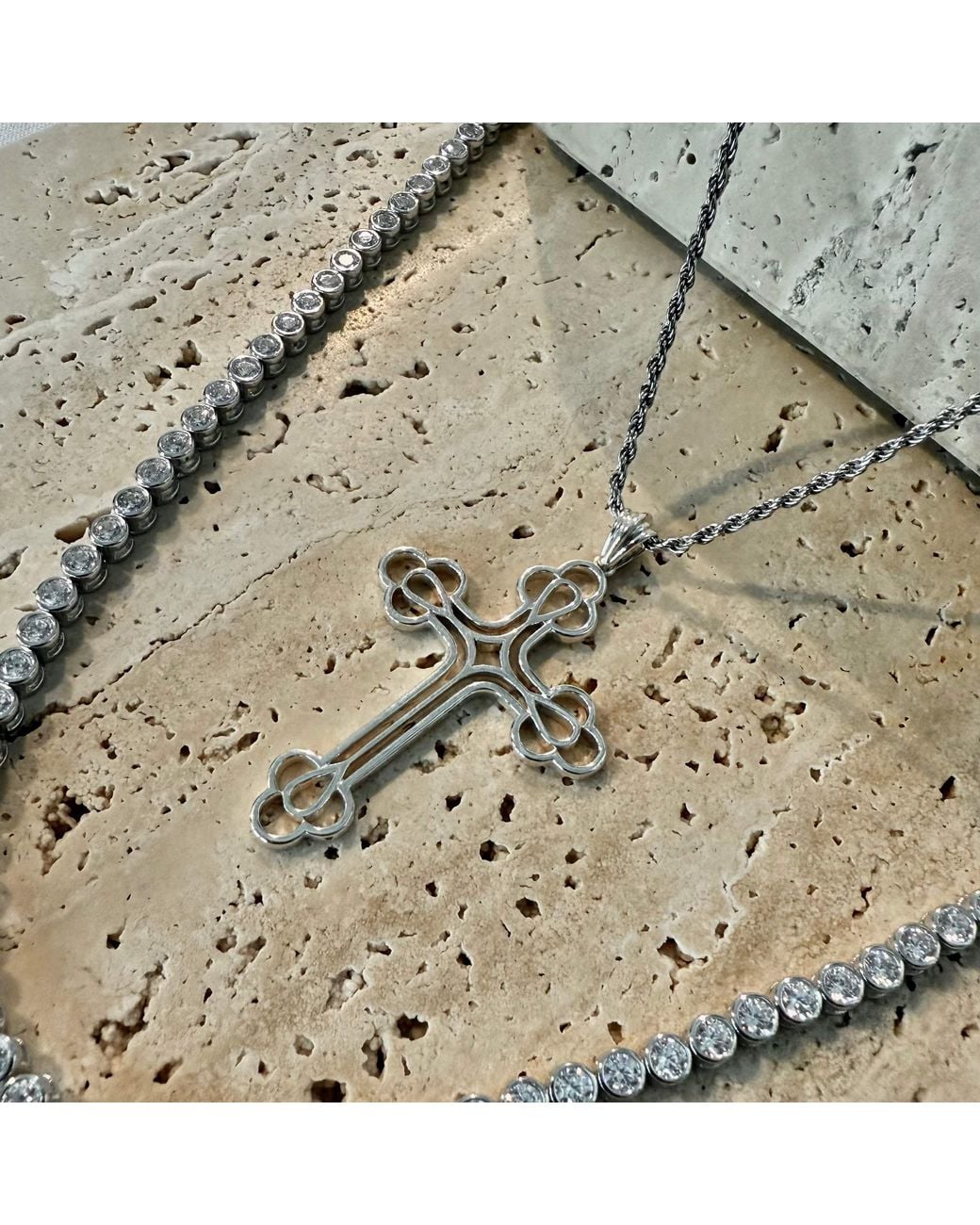Leni James Metallic The Billie Cross Pendant