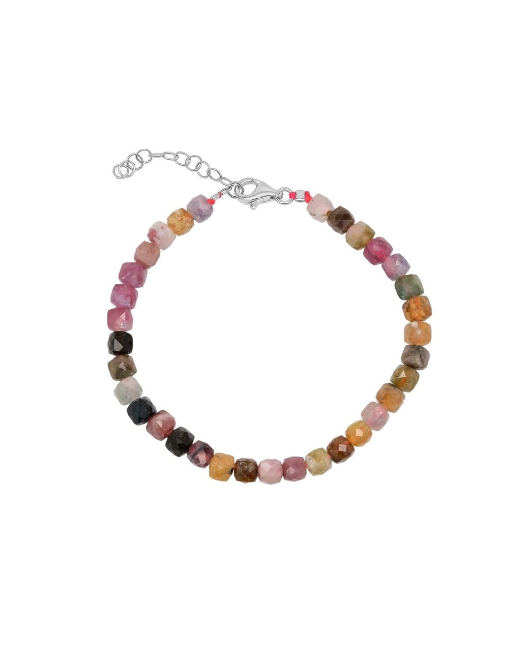 Spero London Metallic Fine Large Tourmaline Sterling Bracelet